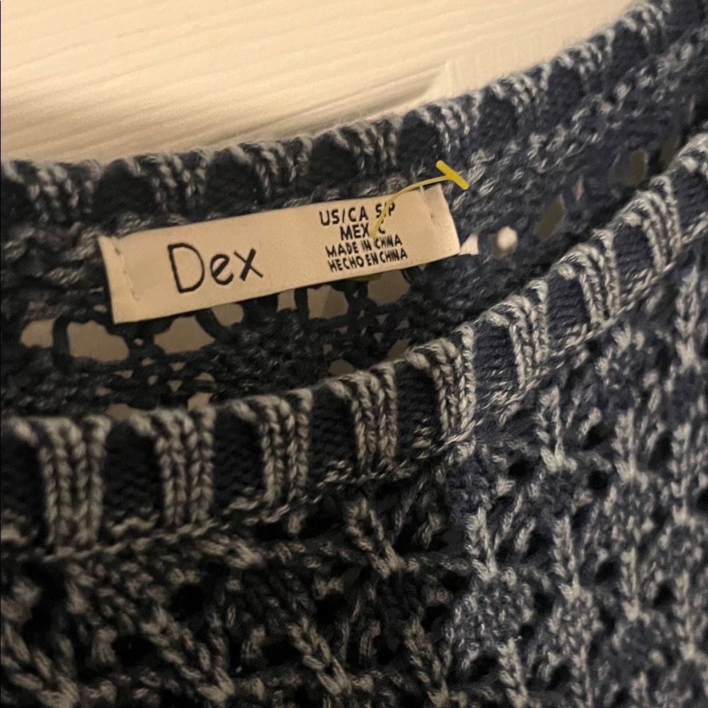 Dex Women's Sweater in Textured Blue - Picture 6 of 6